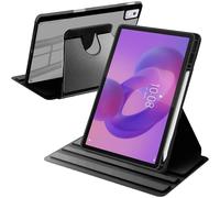A-BEAUTY Funda Giratoria Compatible con con Lenovo Idea Tab Pro 12.7 Pulgadas 2025 Soporte para Bolígrafo, Rotación de 360° Respaldo Clara, Auto-Sueño/Estela, Negro