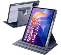 A-BEAUTY Funda Giratoria Compatible con con Xiaomi Redmi Pad 2 11 Pulgadas 2025 Soporte para Bolígrafo, Rotación de 360° Respaldo Clara, Auto-Sueño/Estela, Púrpura