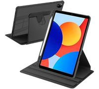 A-BEAUTY Funda Giratoria Compatible con con Xiaomi Redmi Pad SE 8.7 Pulgadas 4G 2024 con Soporte para Bolígrafo, Carcasa Soporte Rotación de 360 Grados, Auto-Sueño/Estela, Negro