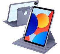 A-BEAUTY Funda Giratoria Compatible con con Xiaomi Redmi Pad SE 8.7 Pulgadas 4G 2024 con Soporte para Bolígrafo, Carcasa Soporte Rotación de 360 Grados, Auto-Sueño/Estela, Púrpura