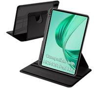 A-BEAUTY Funda Giratoria Compatible con Honor Pad X8a/X8b 11 Pulgadas 2024/2026 con Portalápiz, Carcasa Soporte Rotación de 360 Grados Protectora Respaldo Clara, Negro
