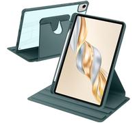 A-BEAUTY Funda Giratoria Compatible con Honor Pad X9a/X9 Pro 11.5 Pulgadas 2025, con Soporte para Bolígrafo, Soporte Rotación de 360 Grados Clara Transparente Antigolpes Cover, Verde Oscuro