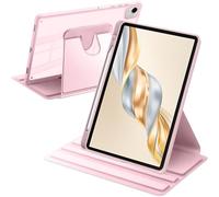 A-BEAUTY Funda Giratoria Compatible con Honor Pad X9a/X9 Pro 11.5 Pulgadas 2025, con Soporte para Bolígrafo, Soporte Rotación de 360 Grados Clara Transparente Antigolpes Cover, Rosa
