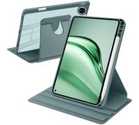 A-BEAUTY Funda Giratoria Compatible con Huawei MatePad Mini 2025 8.8 Pulgadas con Pen Soporte, Rotación de 360° Respaldo Clara, Auto-Sueño/Estela, Verde Oscuro