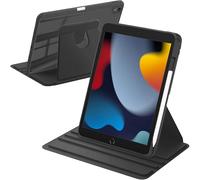 A-BEAUTY Funda Giratoria Compatible con iPad 9ª/8ª/7ª Generación 10.2 Pulgadas 2021/2020/2019/iPad Air 10.5 (3ª Gen 2019) / iPad Pro 10.5" 2017, con Auto-Sueño/Estela, Negro