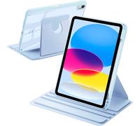 A-BEAUTY Funda Giratoria Compatible con iPad (A16) 11.ª/10.ª Generación (2025/2022) con Portalápiz, Cubierta a Prueba de Golpes Protectora Respaldo Clara, Auto-Sueño/Estela, Azul Claro