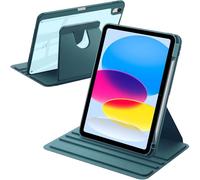 A-BEAUTY Funda Giratoria Compatible con iPad (A16) 11.ª/10.ª Generación (2025/2022) con Portalápiz, Cubierta a Prueba de Golpes Protectora Respaldo Clara, Auto-Sueño/Estela, Verde Oscuro