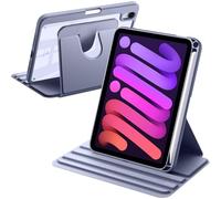 A-BEAUTY Funda Giratoria Compatible con iPad Mini 7 (A17 Pro, 2024, 7.ª Generación) / iPad Mini 6 (8.3 Pulgadas, 2021, 6ª Generación) con Auto-Sueño/Estela, Púrpura