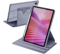 A-BEAUTY Funda Giratoria Compatible con Lenovo Tab 10.1 Pulgadas 2025 TB311FU/TB311XU con Soporte para Bolígrafo, Rotación de 360° Respaldo Clara, Auto-Sueño/Estela, Púrpura