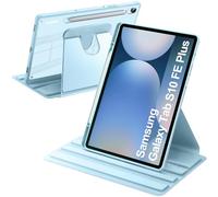 A-BEAUTY Funda Giratoria Compatible con Samsung Galaxy Tab S10 FE Plus 13.1 Pulgadas 2025 (SM-X620/X626/X626B) con Soporte S Pen, Rotación de 360° Respaldo Clara, Auto-Sueño/Estela, Azul Claro