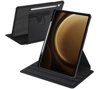 A-BEAUTY Funda Giratoria Compatible con Samsung Galaxy Tab S10 Lite / S10 FE / S9 FE 10.9 Pulgadas / S9 11" 2023 con Soporte para S Pen, Carcasa Respaldo Clara, Auto-Sueño/Estela, Negro
