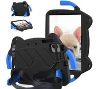 A-BEAUTY Funda Niños Compatible con Honor Pad X8a 11 Pulgadas 2024, Carcasa Protectora de EVA a Prueba de Golpes con Soporte, Correa para el Hombro, Negro Azul