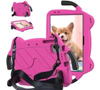 A-BEAUTY Funda Niños Compatible con Honor Pad X8a 11 Pulgadas 2024, Carcasa Protectora de EVA a Prueba de Golpes con Soporte, Correa para el Hombro, Rosa Negro