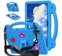 A-BEAUTY Funda Niños Compatible con Honor Pad X8a 11 Pulgadas 2024, Carcasa Protectora de EVA a Prueba de Golpes con Soporte, Correa para el Hombro, Azul