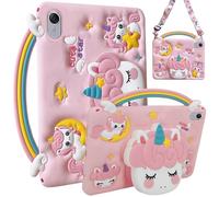 A-BEAUTY Funda Niños Compatible con Huawei MatePad 11.5 / MatePad Air 11.5 Pulgadas 2023, Silicona Antichoque Unicornio con Asa Soporte, Correa para el Hombro