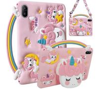 A-BEAUTY Funda Niños Compatible con Huawei MatePad SE 11 Pulgadas 2024, Silicona Antichoque Unicornio con Asa Soporte, Correa para el Hombro