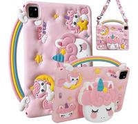 A-BEAUTY Funda para niños compatible con Honor Pad X8a/X9 de 11 pulgadas 2024, funda de silicona a prueba de golpes con diseño de unicornio con asa, correa para el hombro