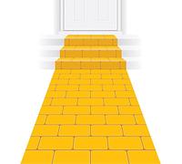 A Beistle Creation Alfombra de Pasillo de ladrillo Amarillo para decoración de Princesa, Suministros de Fiesta, 24 Pulgadas x 10 pies