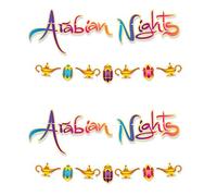 A Beistle Creation Beistle 53582 Arabian Nights-Juego de serpentinas (2 Piezas), Cinta de Papel, Multicolor