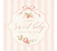 A Berry Sweet Baby Is On The Way: Baby Shower Guest Book and Gift Tracker | Cute Illustrated Strawberry Patch, Blossoms and Leaves Cover | 8.5 x 8.5 ... In Book for Predictions, Advice and Wishes