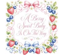 A Berry Sweet Baby Is On The Way: Baby Shower Guest Book and Gift Tracker | Cute Illustrated Strawberry Patch, Blossoms and Leaves Cover | 8.5 x 8.5 ... In Book for Predictions, Advice and Wishes