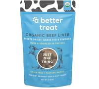 A Better Treat Golosinas de carne liofilizada para perros, alimentadas con pasto, hígado de res de un solo ingrediente, natural, saludable, de alto valor, sin gluten, sin granos, altas proteínas