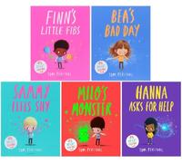A Big Bright Feeling Series (Set 1) by Tom Percival 5 Books Collection Set (Finn's Little Fibs, Bea's Bad Day, Sammy Feels Shy, Milo's Monster & Hanna Asks for Help)