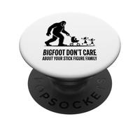 A Bigfoot No Le Importa Tu Familia De Figuras De Palo PopSockets PopGrip Adhesivo