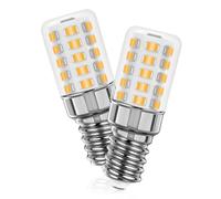 A.bigwhale E14 Lámpara LED Frigo Blanca Cálida 2700K, 3W Equivalente Halógena 30W, Bombilla LED E14 para Frigorífico, Lámpara de Sal, Máquina de Coser, AC230V No Regulable, 2 Piezas