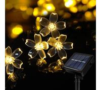 A.bigwhale Guirnalda Luces Exterior Solar, 40 LED Luces Solares LED Exterior Jardin, 8 Modos Impermeable Cadena de Luces Solares Decoración para Patio, Navidad, Fiestas, Balcón, Boda