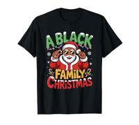 A Black Family Christmas Santa Pijama Familia a Juego Camiseta