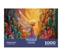 A Blonde Girl with Fairy Wings 1000 Piezas Cartón Fuerte Rompecabezas Vibrant Desert Fantasy Liberador De Estrés Juego Familiar Puzzle para Adultos Y Niños 52x38cm/1000pcs