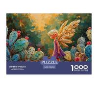 A Blonde Girl with Fairy Wings 1000 Piezas Cartón Rompecabezas Vibrant Desert Fantasy Liberador De Estrés Juego Creativo Puzzle Juego De Desafío Difícil 70x50cm/1000pcs