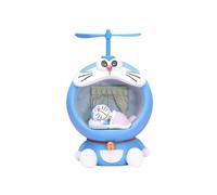 (A,Blue)Money Bank Anime Figure Shape Decorative with Light Cartoon Doraemon Coin Piggy Bank for Christmas