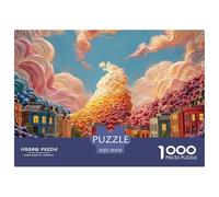 A Blueberry Cityscape 1000 Pcs Cartón Rompecabezas Ice Cream Town Liberador De Estrés Juego Creativo Puzzle Juego De Desafío Difícil 70x50cm/1000pcs