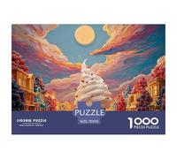A Blueberry-Inspired Cityscape 1000 Piezas Cartón Rompecabezas Ice Cream Town Imposible, Difícil Juego Familiar Puzzle para Niños Pequeños 70x50cm/1000pcs