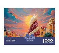 A Blueberry-Inspired Cityscape 1000 Piezas Cartón Rompecabezas Ice Cream Town Liberador De Estrés Juego Familiar Puzzle para Adultos Y Niños 52x38cm/1000pcs