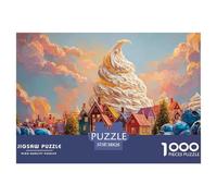 A Blueberry-Inspired Fantasy Cityscape 1000 Piezas Cartón Rompecabezas Ice Cream Town Imposible, Difícil Juego Familiar Puzzle para Adultos Y Niños 38x26cm/1000pcs