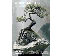 A Bonsai Stone Cross stitch pattern book | Nature series | Flower cross stitch | Botanical embroidery