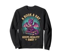 A Book A Day Keeps Reality Away Biblioteca Sudadera