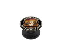 A Book A Day Keeps Reality Away Librarian Bookish PopSockets PopGrip Adhesivo