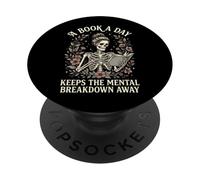 A Book A Day Keeps The Mental Breakdown Away Divertido PopSockets PopGrip Adhesivo