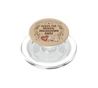 A Book A Day Keeps The Mental Breakdown Away Floral Bookish PopSockets PopGrip para MagSafe
