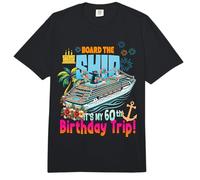 A Bordo del Barco Es mi Viaje de cumpleaños número 60 Crucero de cumpleaños Comfort Colors Adult Heavyweight T-Shirt