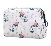 A Bouquet of Roses - Bolsa de cosméticos para mujer, neceser de viaje, bolsa organizadora de maquillaje grande con cremallera, multicolor, 18.5x7.5x13cm/7.3x3x5.1in, Neceser