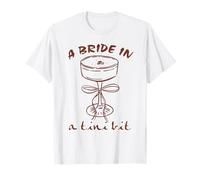 A Bride in a Tini Bit Espresso Martini Gráfico Chica Mujer Camiseta