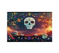 A Bright Sugar Skull - Rompecabezas de madera de 1000 piezas para adultos, regalos para decoración del hogar
