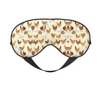 A Brood of Chickens - Antifaz para dormir con bloqueo de luz, ajustable, cómoda, suave, reversible, para dormir