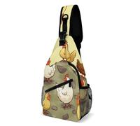 A Brood of Chickens - Bolsa bandolera para adultos, bolsa cruzada con múltiples bolsillos, mochila para festivales, entrenamiento, viajes