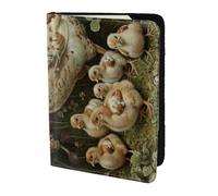 A Brood Of Chickens - Cartera de documentos de viaje para pasaporte de 5.5 pulgadas con estampado elegante para hombres y mujeres para un almacenamiento seguro, Negro, One Size